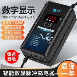 Digital Display Pulse Electric Vehicle Battery Charger 36V48V12Ah60V20A32A72V45 Power Off Shutdown