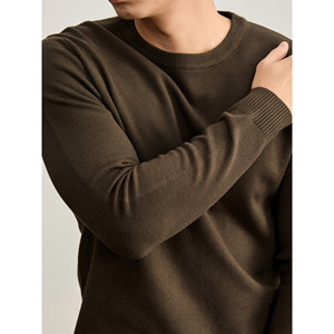 
LUUD Modal anti-pilling core-spun yarn round neck pullover sweater for men in autumn and winter warm inner layering shirt