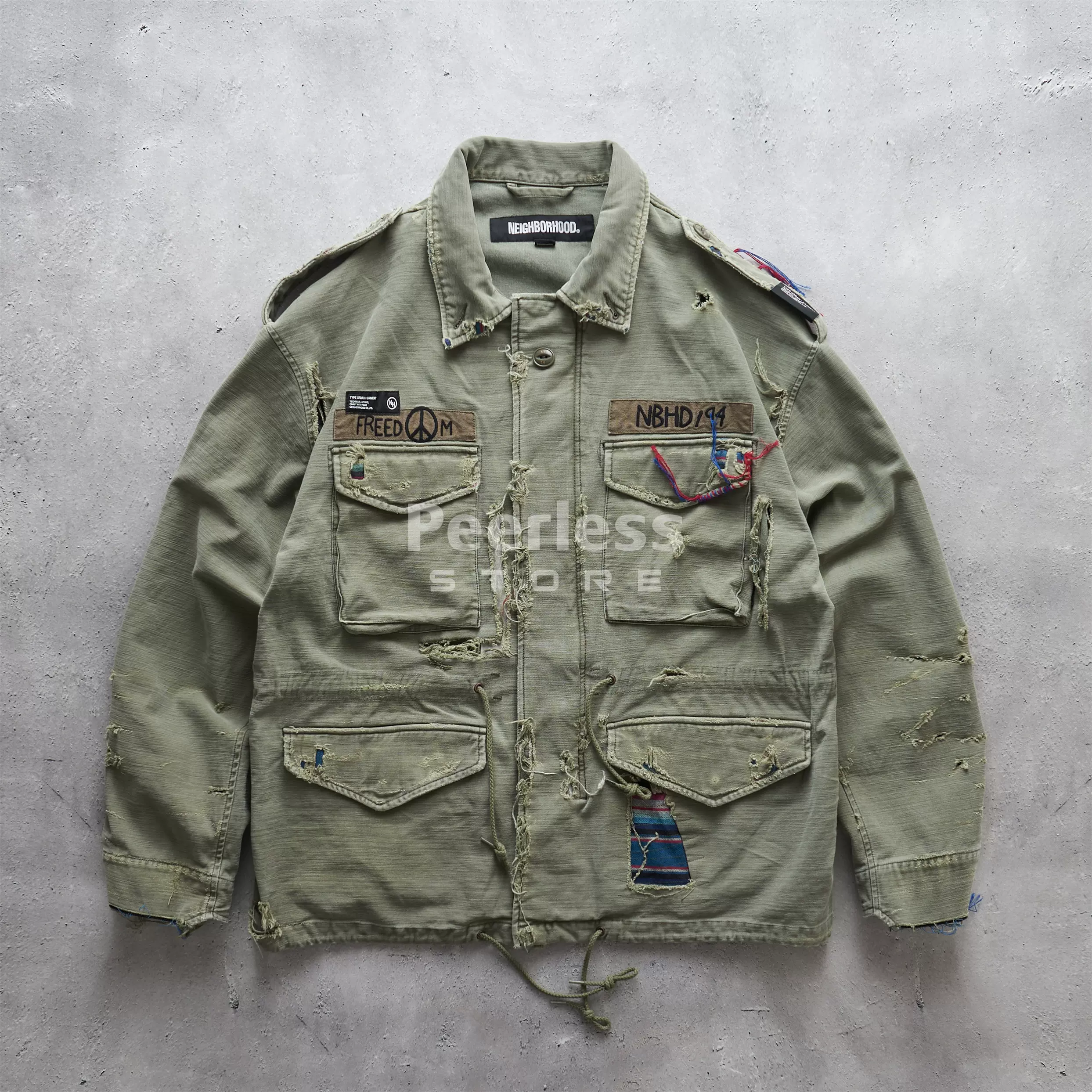 现货NEIGHBORHOOD SAVAGE M-51 JACKET 水洗破坏四袋夹克24ss-Taobao