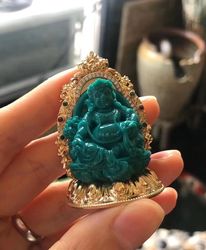 Yijia Original Turquoise Carving Pendant