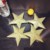 Golden 12cm pentagram hanging star *4 packs 