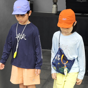 
ppapa children's sun protection long-sleeved quick-drying T-shirt for summer boys and girls outdoor sports light and breathable printed tops