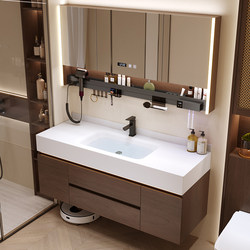 2025 New Slate Hot-Bent Integrated Basin Washbasin Bathroom Washbasin Washbasin Cabinet Bathroom Cabinet Combination