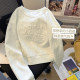Little C home solid color sports and casual small short top for women 2025 spring fashionable round neck sweatshirt trend
