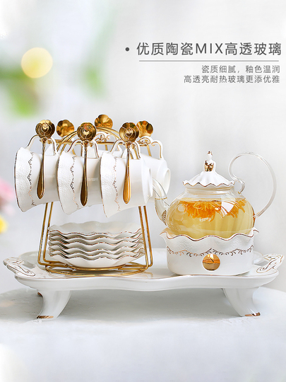 ヨーロッパハーブティーセット - 4人用アフタヌーンティーサービス