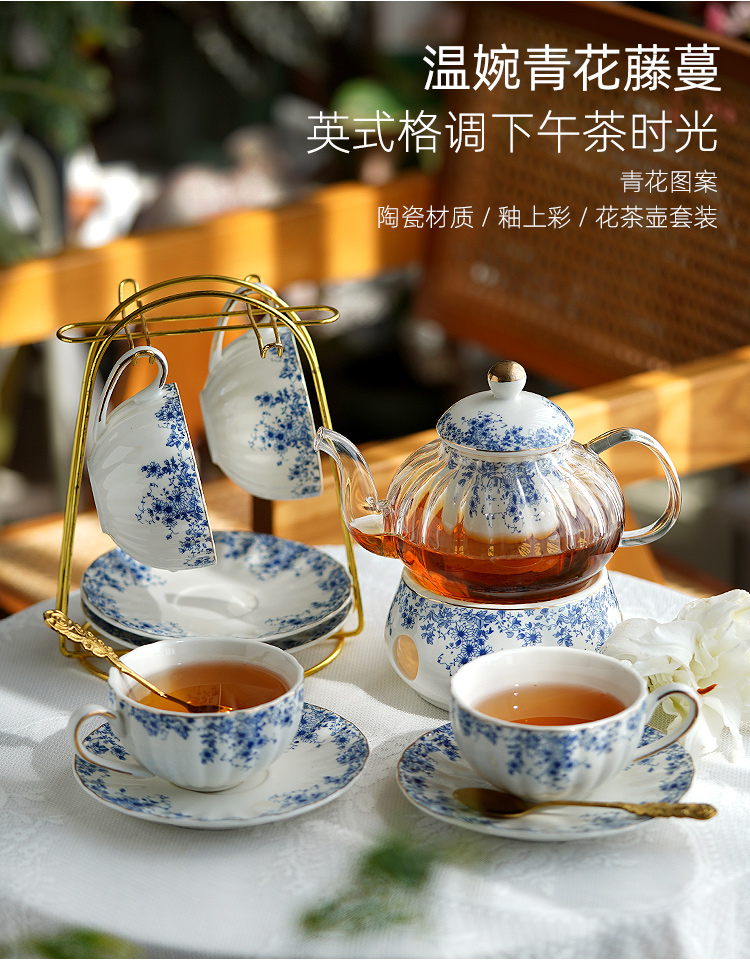 陶器　ウォーマー付　ティーポット・ハーブガーデン 陶器 ウォーマー付 ティーポット・ハーブガーデン