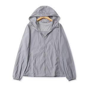 
New summer sun protection clothing for women, summer anti-UV breathable thin hooded loose long-sleeved sun protection clothing cardigan jacket