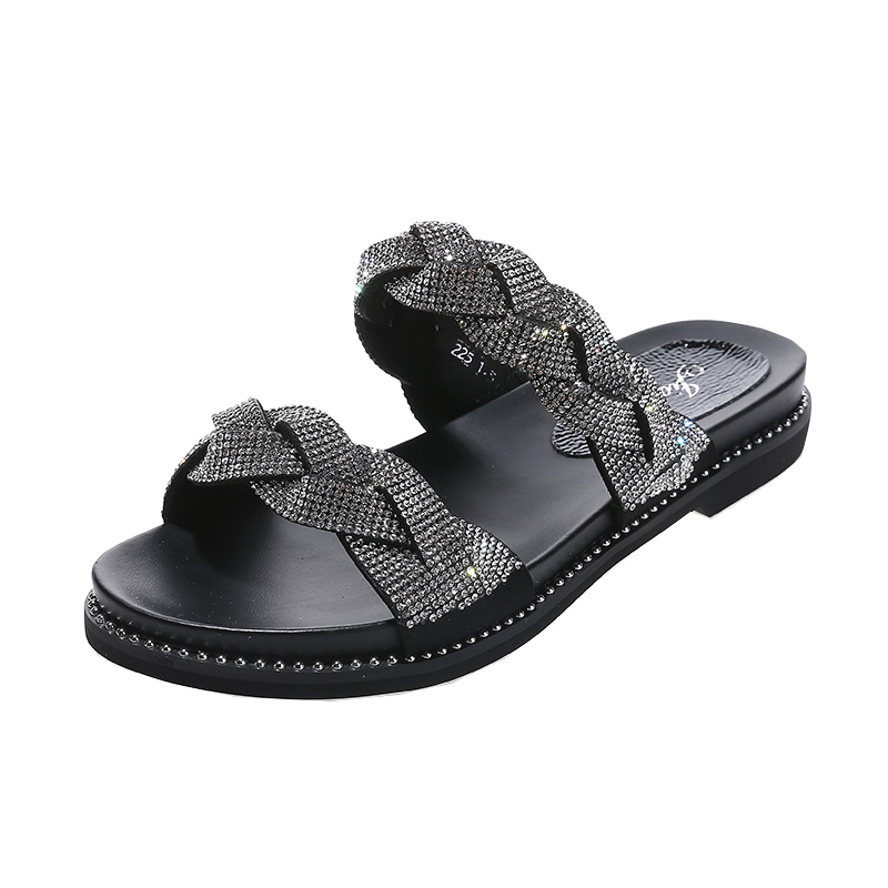 C8327 1520K Giày Dép Sandal Nữ Jiarela Gắn Đá Đế Mềm Mùa Hè Trung Niên Giày Dép Nữ G04 Sản Phẩm Mới