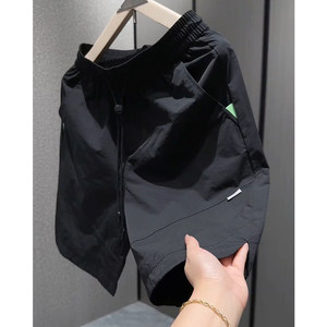 European shorts men's 2026 summer breathable and comfortable thin fashion solid color versatile trendy men's casual five-point pants