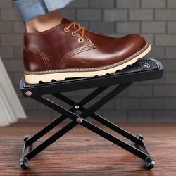 Ptnoka Guitar Foot Pedal Foldable Adjustable Guitar Footstool Office Footrest Leg Rest Guitar Footstool