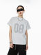 ICH MODE American slim-fitting shoulder short-sleeved T-shirt for women 2025 summer new printed half-sleeved sports top