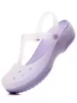 JDOV Crocs Nữ Mùa Hè Đế Mềm Màu Trơn Chống Trơn Trượt Giày Đi Biển Nêm Gót Dày-Đế Dép bao Đầu Y Tá Dép 