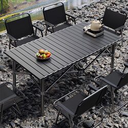 Folding Table Camping Table and Chairs Egg Roll Table Outdoor Equipment Rectangular Picnic Table Night Market Portable Stall Table