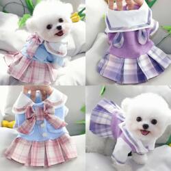 Jk Princess Dress Small Dog Clothes Spring and Autumn Style Teddy Bichon Pomeranian Schnauzer Small Puppy Pet Autumn and Winter