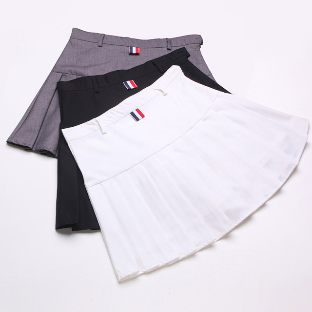 Summer pleated skirt for women's spring and autumn zipper skirt ins Korean high-waisted black student short skirt A-line skirt skirt