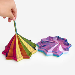 3D printing optical illusion folding children's educational toy polygonal carrot tower decompression spiral three-dimensional design