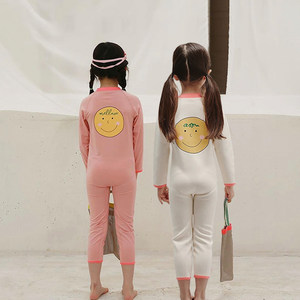 Korean children's swimsuit children's conjoined long -sleeved long pants boys swimwear diving clothes girls fast dry sunscreen swimsuit
