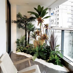 Balcony Artificial Green Plant Combination Landscaping under the Stairs Tropical Fake Plant Landscape Artificial Tree Indoor Potted Plant Decorative Ornaments