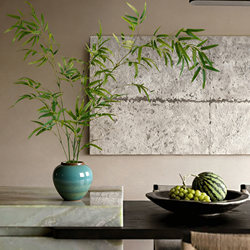 Simulated Green Plant Bamboo Ornaments, Table Flower Arrangements, Hotel Front Desk High-End Artificial Flower Decorations, Desktop Bouquet Decorations