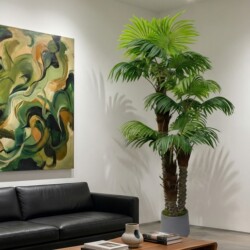 Multi-Stem Palm Coconut Tree Artificial Green Plant High-End Luxury Living Room Indoor Faux Flower Tree Large Floor-Standing Potted Plant