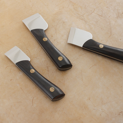 Black Handle Leather Cutting Knife Thinning Knife Oblique Knife Handmade Diy Leather Cutting Knife Leather Tools Ebony Handle 5030