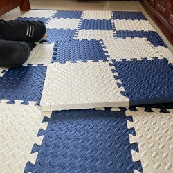 Eco-Friendly Thickened Household Foam Floor Mat, Non-Slip Puzzle Mat with Leaf Pattern for Fitness, Kindergarten Children's Interlocking Crawling Mat