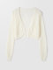 Aike knitted cardigan for women in 2025 summer temperament sweet and simple solid color slim short style wear thin jacket
