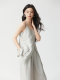 
Aike women's suit light luxury high-end feminine 2024 summer fashion casual loose suspender two-piece set