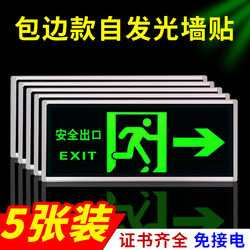 Safety Exit Signs, Evacuation Emergency Escape Signs, Stairway Self-Luminous Warning Markers, Luminous Wall Stickers, Floor Stickers, Fire Safety Signs, Fluorescent Warning Signs, Marking Stickers