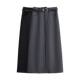 Gray high-waisted straight-tube suit skirt Spring and autumn new A-line versatile slim hip skirt slit mid-length skirt

