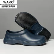 Giày đi làm chống trượt WAKO trơn trượt nhà bếp chống thấm nước và chống dầu Giày đặc biệt nhẹ nhà máy thực phẩm màu xanh