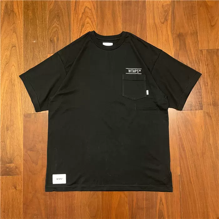 国仓WTAPS SAC 02/SS/COTTON.CREVASSE口袋刺绣短袖T恤23SS-Taobao