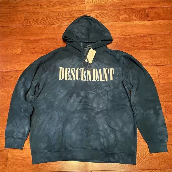 国仓壹树DESCENDANT BLEACH/TIE DYE HOODED 扎染LOGO帽衫卫衣-Taobao