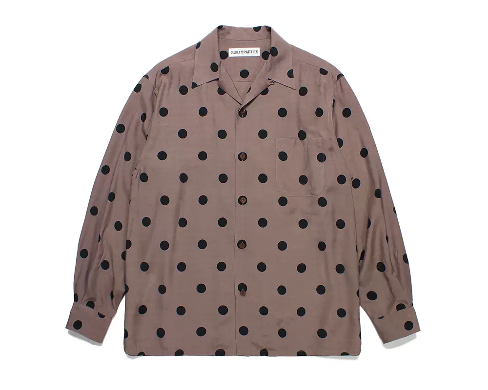 23AW DOTS OPEN COLLAR SHIRT-