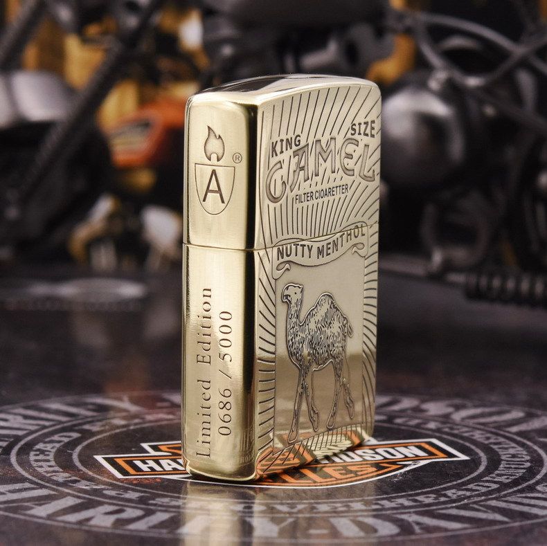 Zippo 204B/168 Armor Pure Copper Lighter - Classic Vortex Camel