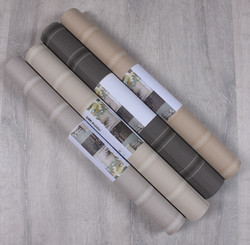 Simple Striped Wallpaper, Solid Color Multi-Color for Living Room and Bedroom, British-Style Dark Floral Elegant, Eco-Friendly Pure Paper Wallpaper