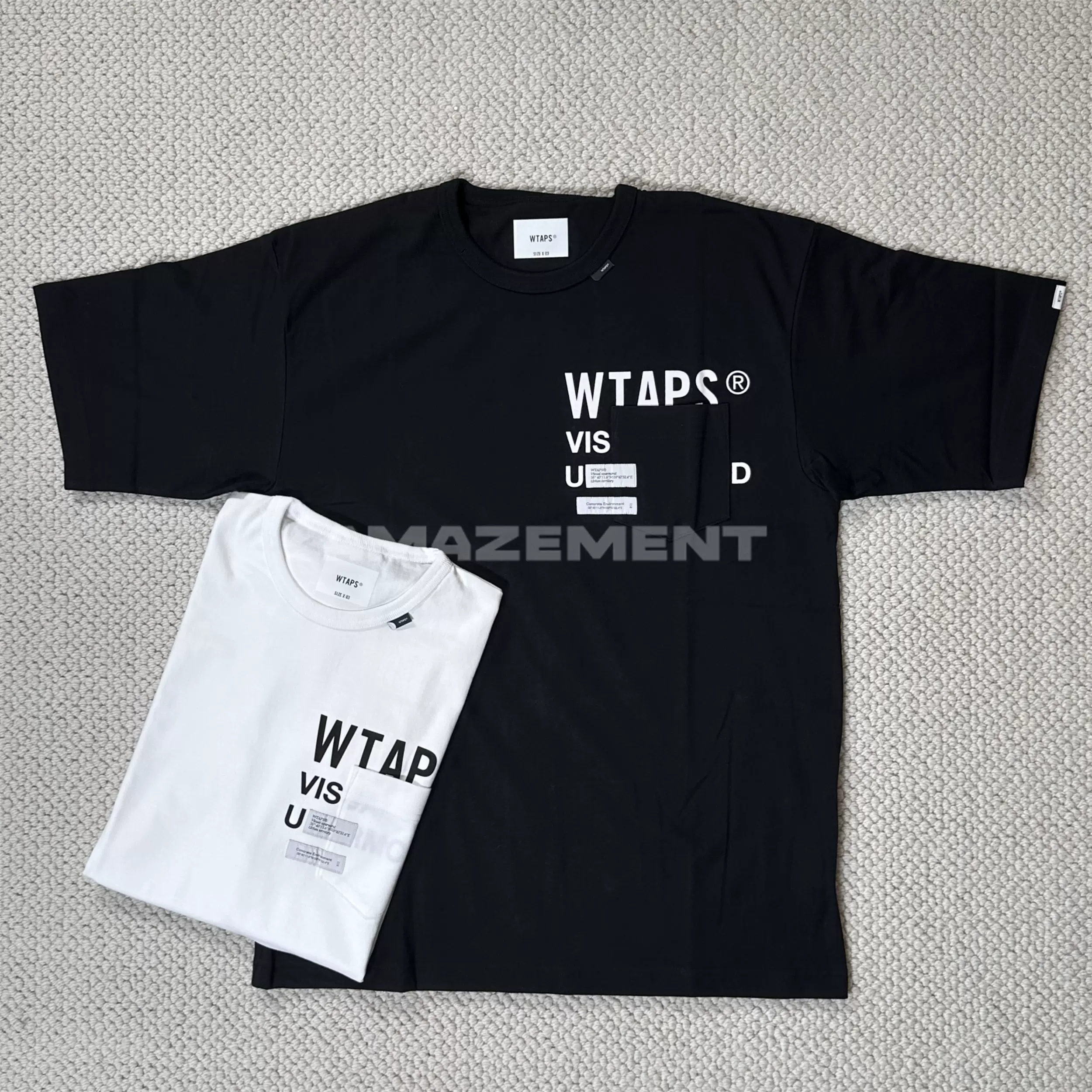 WTAPS INSECT 02 SS COPO复古休闲多标夏季口袋圆领短袖T