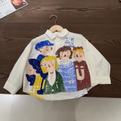 Children's Clothing Boys' Shirts Autumn 2026 New Cartoon Shirts Kidsren's Clothes Autumn Baby Tops Fashion Shirts