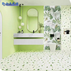 French Retro 400×400 Small Tiles Matte Restaurant Balcony Bathroom Non-Slip Art Tiles Kitchen Floor Tiles