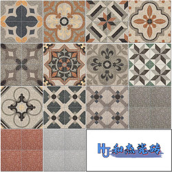Terrazzo Mosaic Floor Tiles for Guesthouses 200×200 Gray Speckled Non-Slip Tiles for Restaurants Retro Balcony Small Tiles