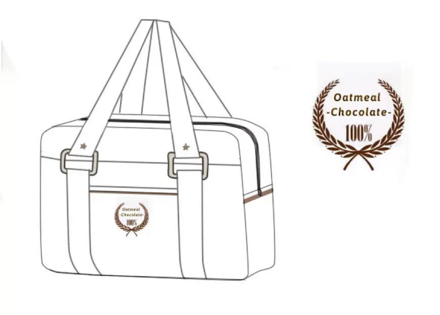 收藏 燕麦巧克力 刺绣pu皮日本jk制服包手提包拉链单肩包