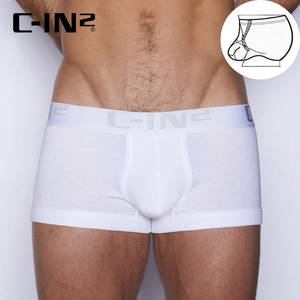 
C-IN2 Men's Basic Cotton Boxer Briefs Low Waist Sexy U-convex Sports Comfortable Breathable Ring Style Youth
