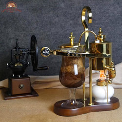 Leggerolusso Belgian Siphon Coffee Pot Hand-Brewed Coffee Equipment Retro Coffee Machine Grinder Set