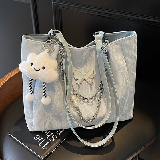 
High-end single-shoulder bag women's 2025 new fashion casual large capacity niche design commuter tote bag