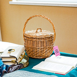 Famous Home Rattan Grass Wicker Storage Basket Storage Basket Woven Basket Basket Handle Handle Basket Flower Basket Small Woven Basket