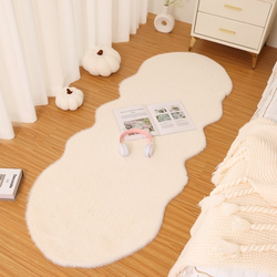 Imitation rabbit-haired bedroom bedside carpet living room bay window mat coffee table plush floor mat dressing room front bed tail mat