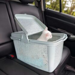 Airline-Approved Breathable Portable Large Space Cat Carrier for Travel, Car Cat Bed for Small and Medium Dogs