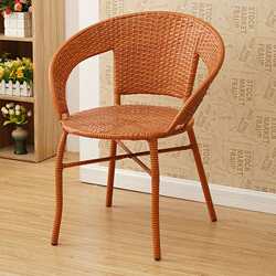Rattan Chair Three-Piece Set, Outdoor Balcony Table and Chair Combination, Rattan Chair, Leisure Coffee Table, Indoor Simple Woven Five-Piece Set