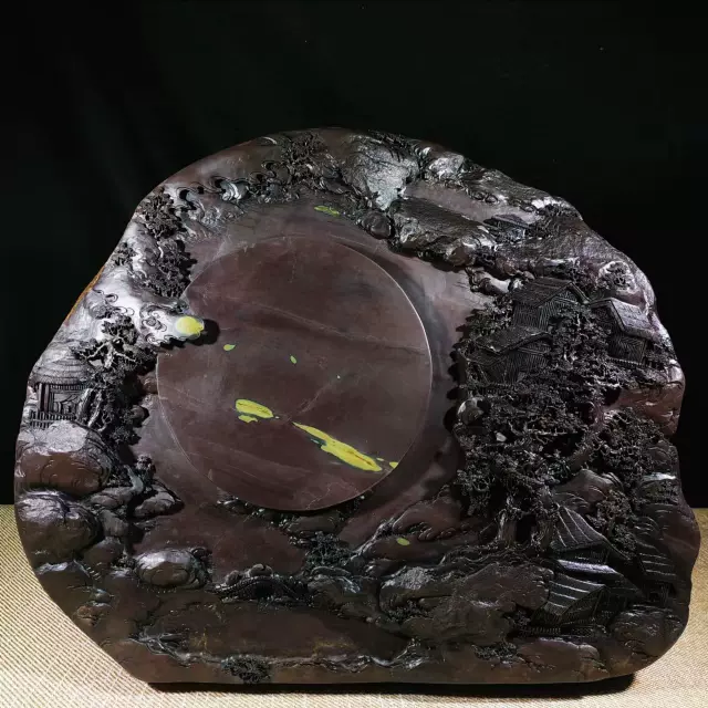 硯　中国端硯　石刻端硯 中国美術 龍 中国硯石刻端硯