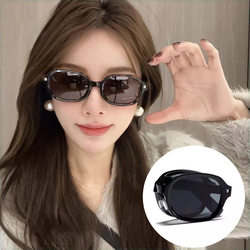 2026 New Fashion Korean Style Foldable Portable Retro Sunglasses Trendy High-End Sunglasses Popular on Social Media